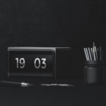 Creative clock with black pencils